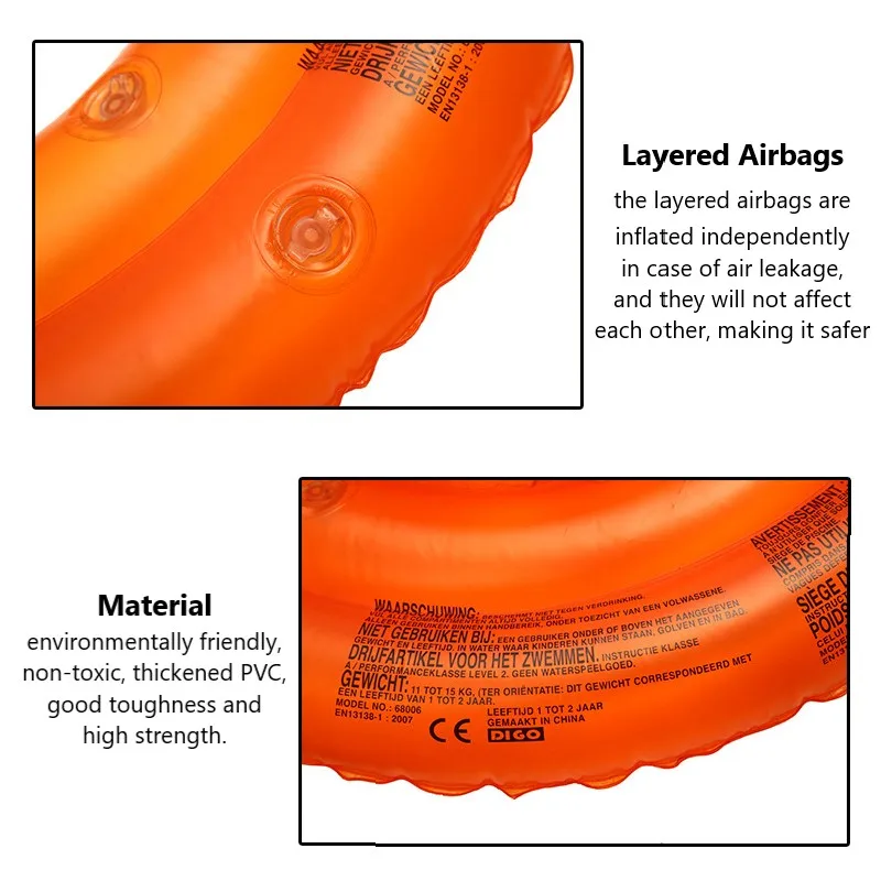 

Children's Swimming Ring Seat Ring Underarm Ring Double-layer Thickened Baby Floating Ring (0-3 Years Old)