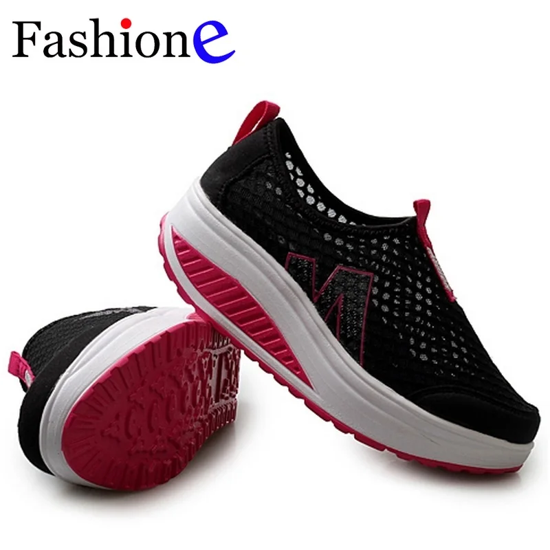 Женские дышащие кроссовки летние женские тонкие туфли на танкетке женская обувь