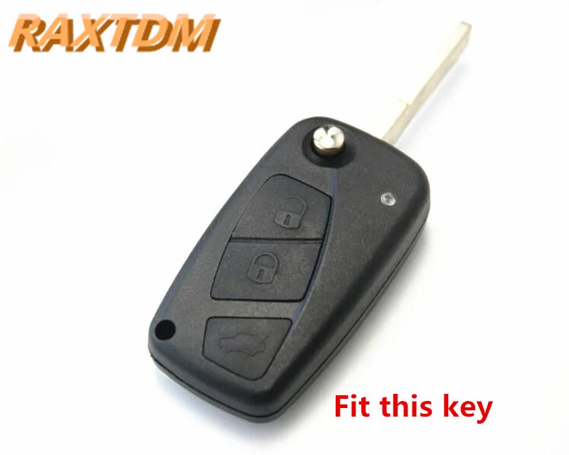 Чехол на 3 кнопки для FIAT /Panda /Stilo /Punto /Doblo /Grande /Bravo 500 Ducato/microbus 1 шт. | Автомобили и