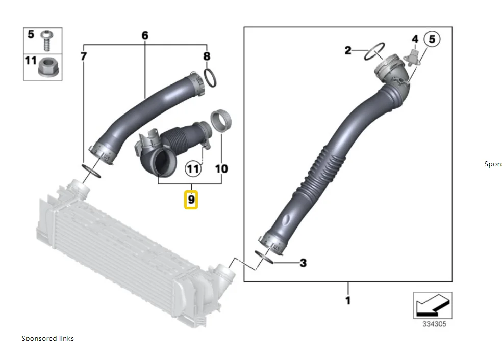 Воздухозаборная труба для BMW F20 F30 F10 X1 X3 X5 125i 320i 328i 520i двигатель N20 13717605638 OE