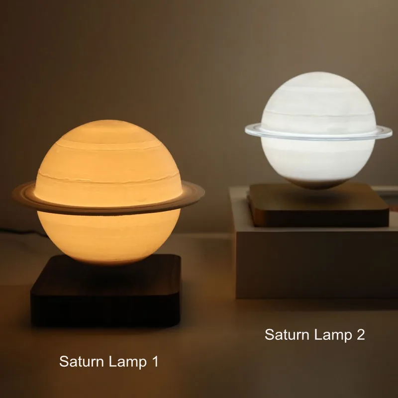 저렴한 크리에이티브 3D 마그네틱 부상 LED 야간 조명, 회전 토성 조명 플로팅 테이블 램프, 홈 인테리어, 아이 선물