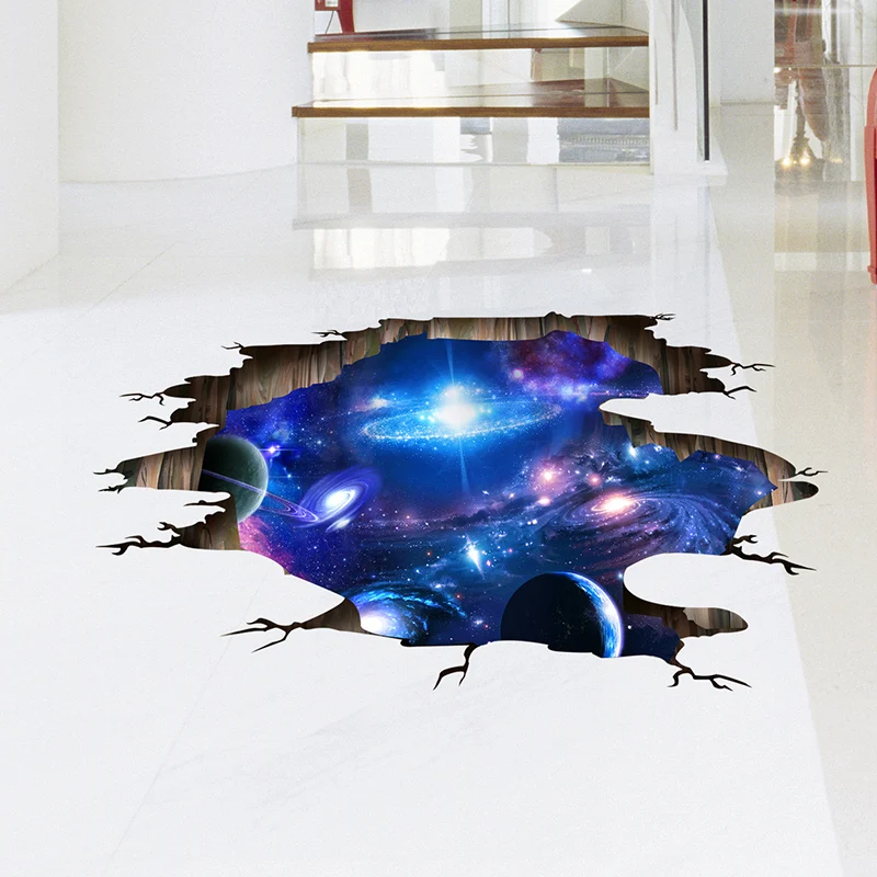3D космические галактические планеты настенные наклейки сделай сам постер на