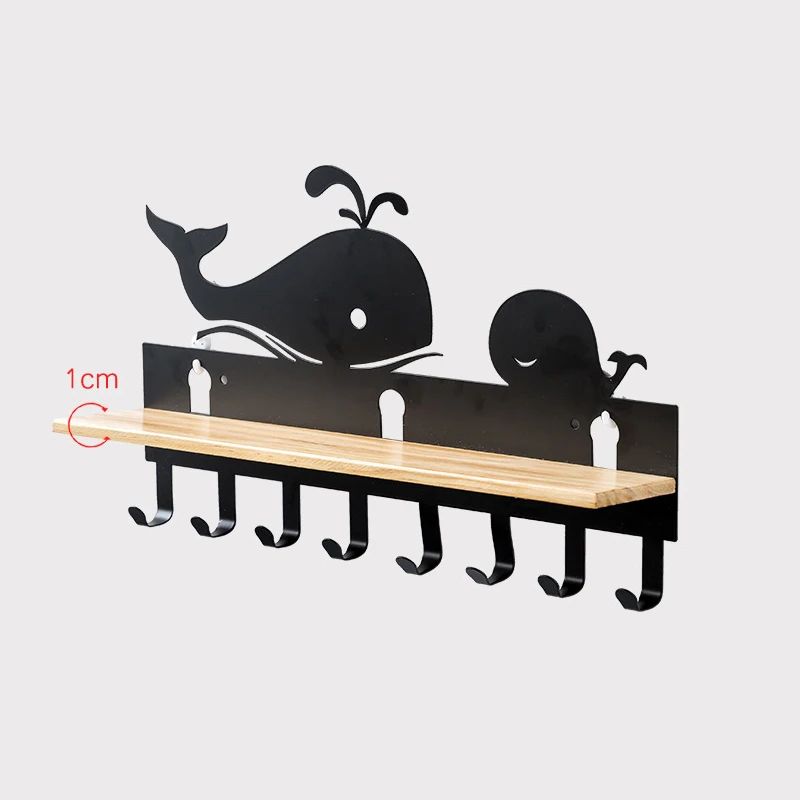 

Wall Hanging Wardrobe Storage Hook Free Nail Black Wrought Iron Hanger Creative Nordic Home Wall Hooks Kitchen Bedroom Decor