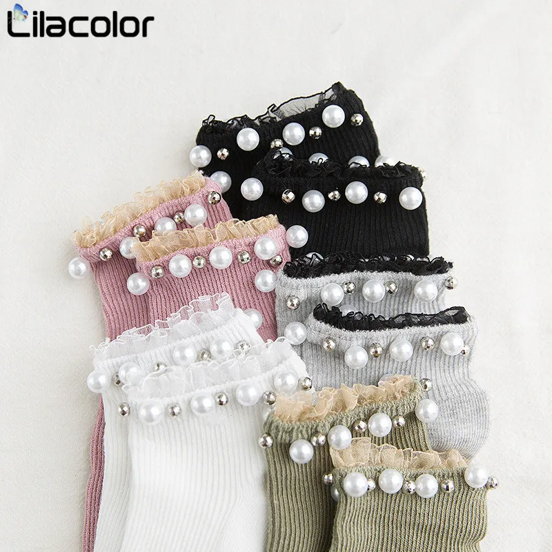 Короткие носки женские хлопковые в Корейском стиле 2019 Осенние зимние белые