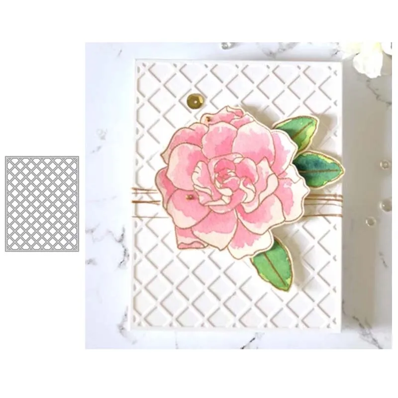 JC металлический Трафаретный вырубной штамп ромб фон для Скрапбукинг ремесло