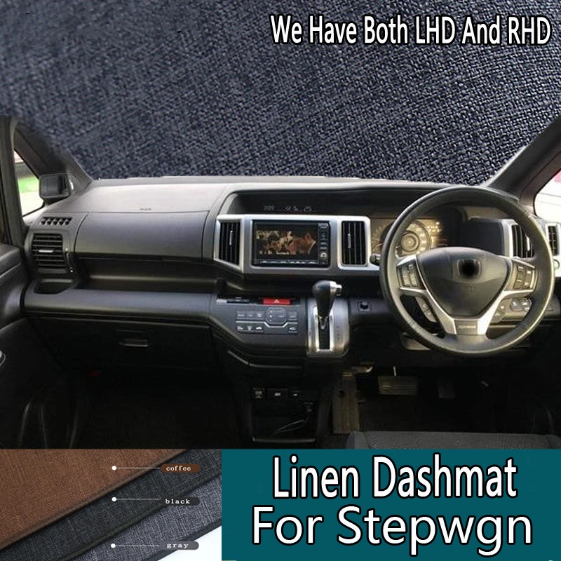

Car Styling Linen Dash Mat Covers Dashmat Dashboard Pads Accessories For HONDA Step Wagon Stepwgn G4 2010 2011 2012 2013 2014