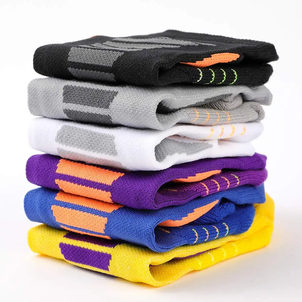 

Professional Running Socks Cotton Thick Terry Socks Summer Basketball Tennis Men Sports Socks Shock Absorption Moisture Wicking