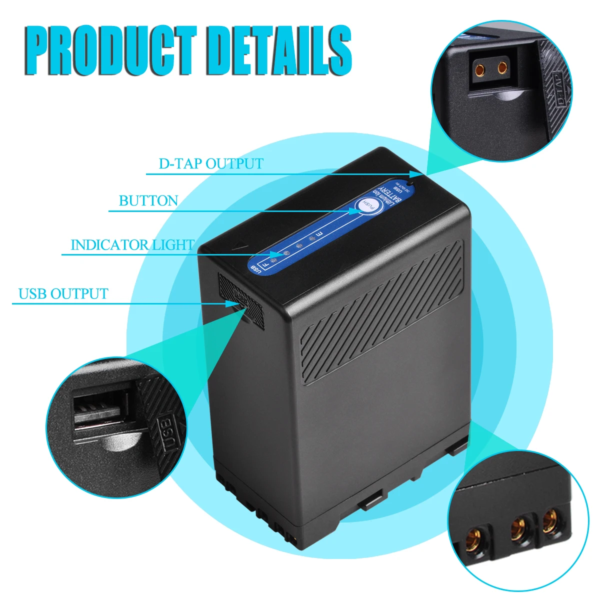 Фото Аккумулятор 5600 мАч для телефона с USB/D-Tap, для Sony №2
