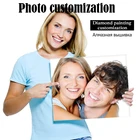 XUEQIXIAOZU круглая алмазная живопись фото пользовательская мозаика Картина Набор родителей друзей подарок украшение для дома ремесло