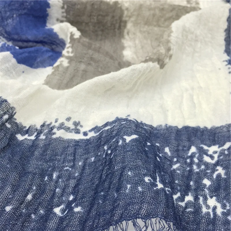 

Winter cotton and linen scarf women Graffiti print tassel shawl summer sunscreen silk Scarves Ethnic style dustproof beach towel