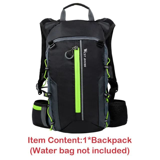 Green Bag Only Водонепроницаемая велосипедная сумка, Велоспорт рюкзак дышащий 10L Сверхлегкий велосипед водонепроницаемая сумка для альпинизма Велоспорт гидратации рюкзак - Цвет: Green Bag Only