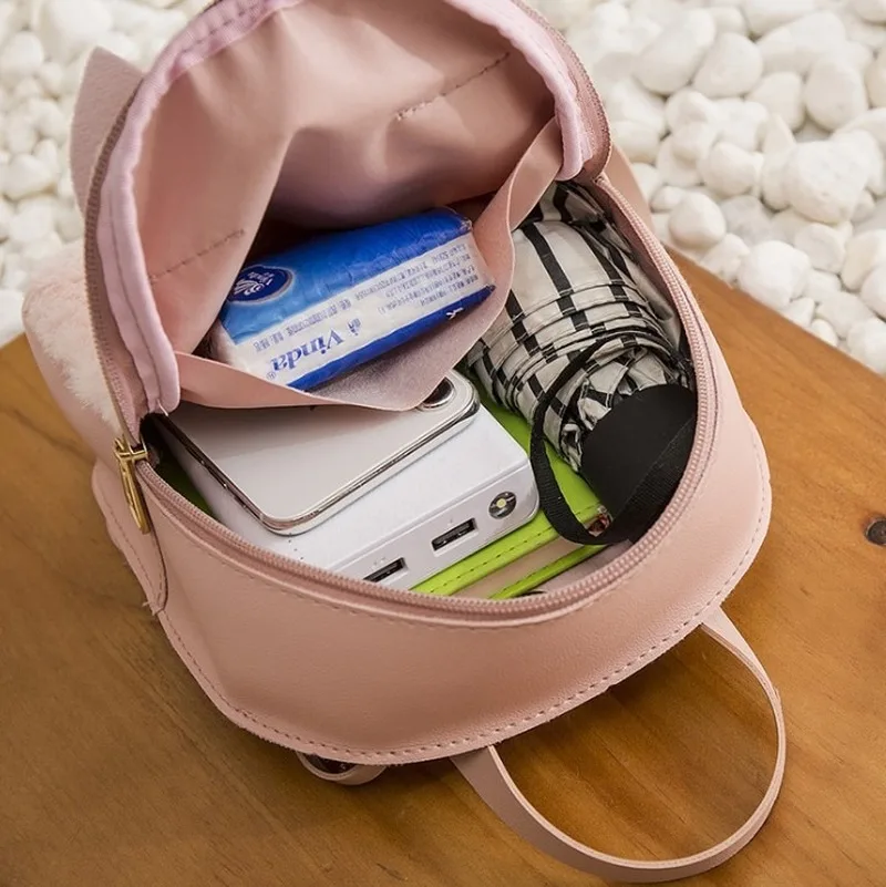 Модная мини сумка корейский тренд рюкзак с кошачьими ушками модная маленькая