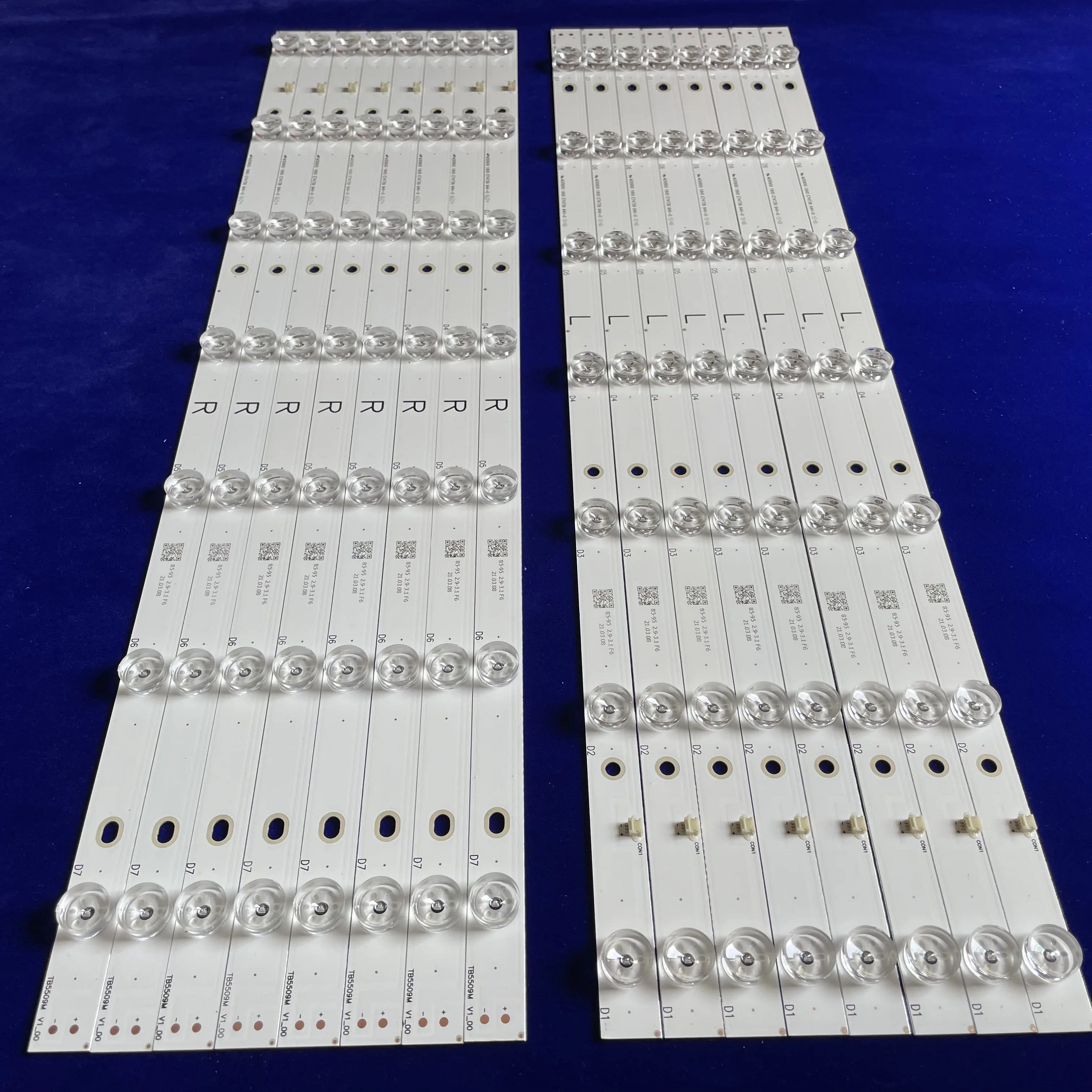 16PCS LED Backlight Array 55&quot TV 550TV01+550TV02 / TB5509M V0+TB5509M V1 BX-55S10E01 02 LC550EQY (SJ) (A5) Compatible TX-55AX630 | Лампы и