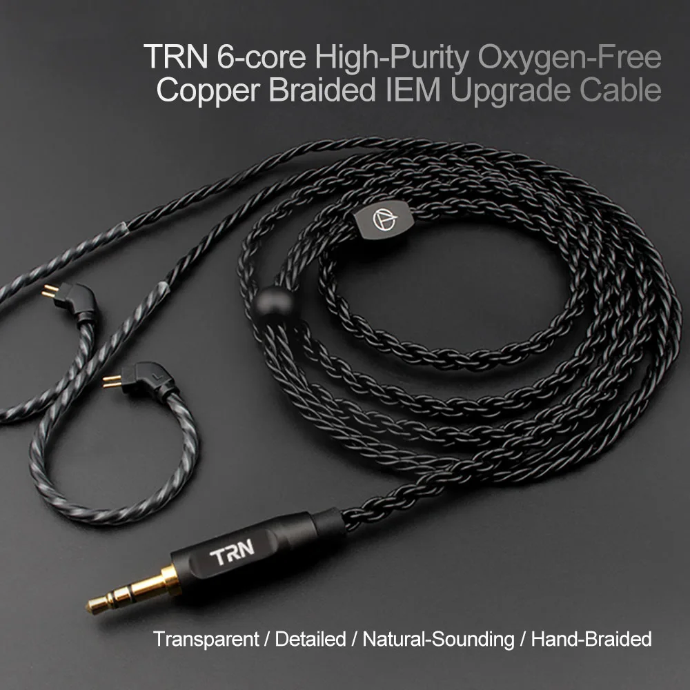 FDBRO TRN 6 ядро высокой чистоты медный кабель с 3,5 мм MMCX/2Pin разъем для TFZ TRN V30 V80 IM1 AS10 ZS10 AS06 C10