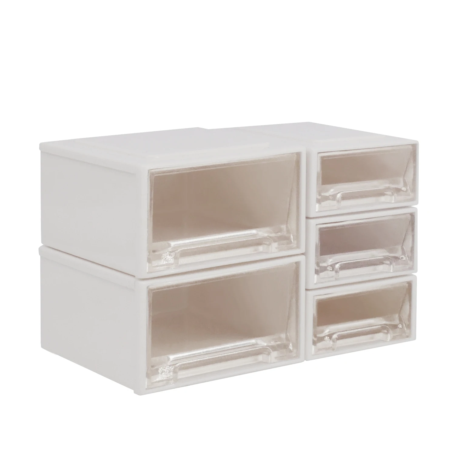 

1:6 Mini Model doll house Small five-piece drawer storage box 25011