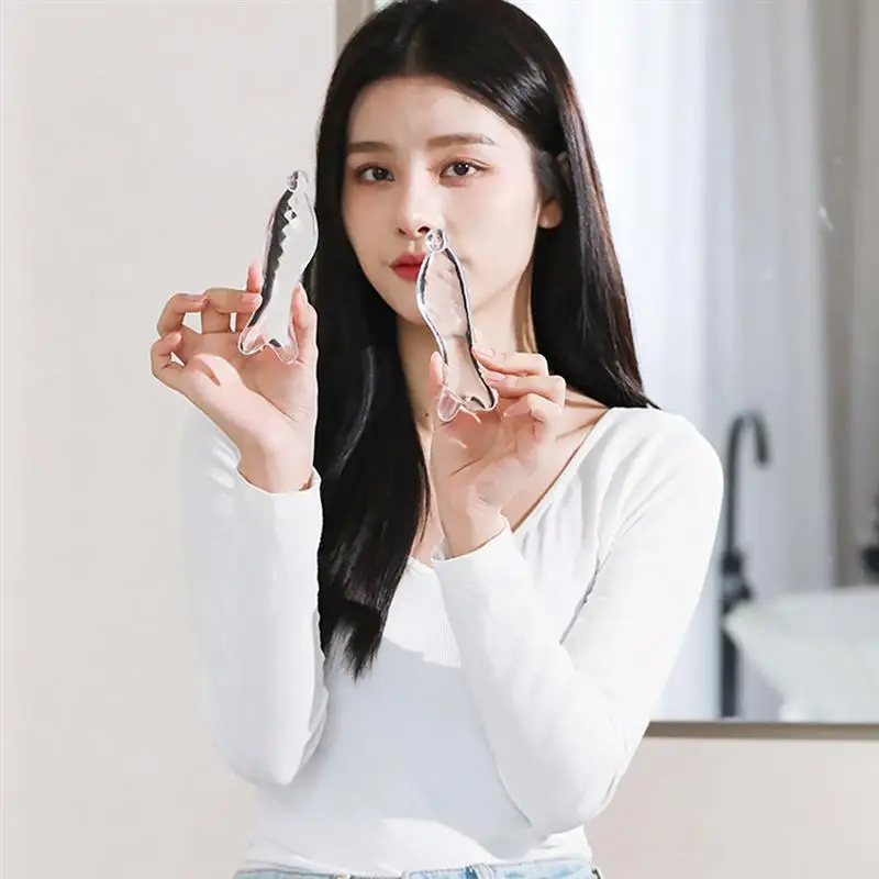 

2pcs Face Massager Facial Scraping Board Skin Care Gua Sha Scraping Board Face Massage Tool Face Firming Tools Beauty Tool