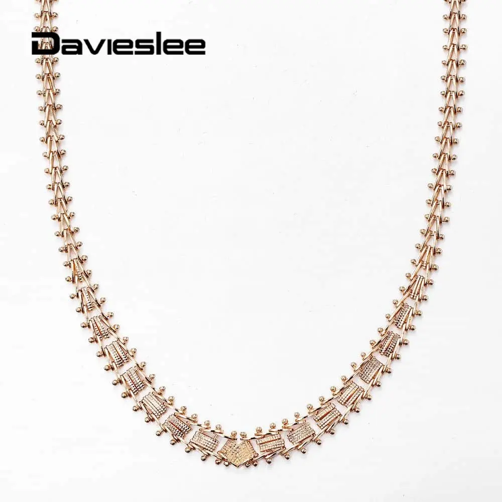 Женское колье из розового золота 585 пробы свадебное украшение с геометрическим