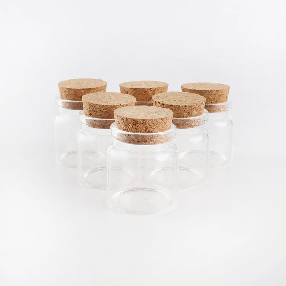 

40pcs 20ml Glass Bottle with Cork，Small Craft Jars（0.67 oz-1.45x1.57 inch）