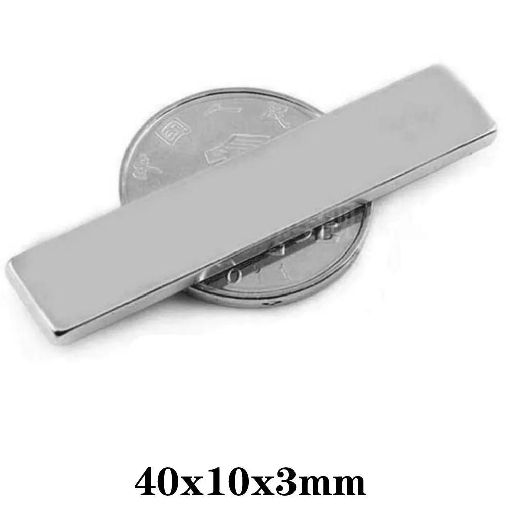 

5 ~ 100 шт. 40x10x3 блоки мощные N35 магниты 40 мм x 10 мм лист Перманентный магнит 40x10x3 мм неодимовый магнит супер сильный 40*10*3