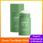 Маска-Палочка из зеленого чая для контроля жирности баклажанов, маска для глубокого очищения акне, уход за кожей, увлажнение, удаление угрей, уход за кожей, красота