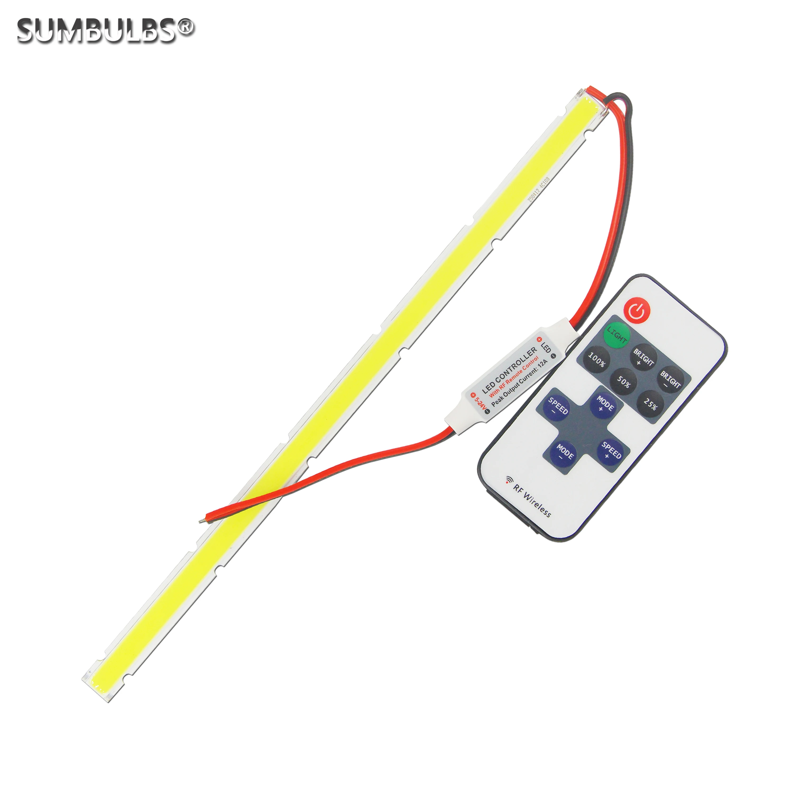 SUMBULBS 250*12 мм 10 Вт 1000LM DC 12V COB Светодиодные ленты светильник источник с