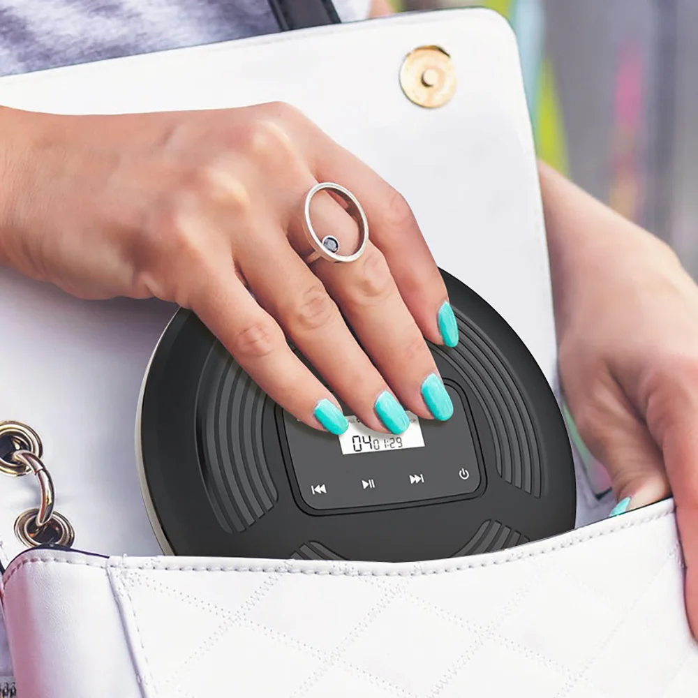 CD903 портативный CD плеер лоток тип вставить музыкальный с подсветкой ЖК-дисплей