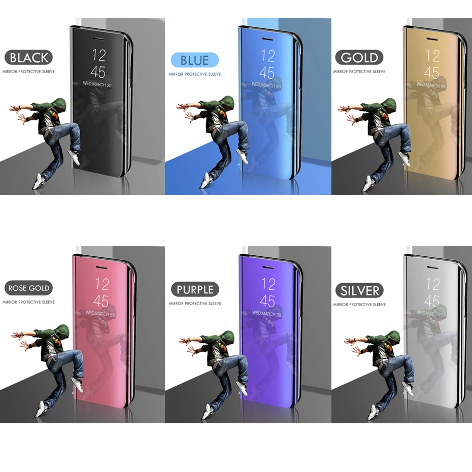Умный зеркальный чехол для телефона Xiaomi Redmi note 5 6 note7 8 10X 9S 9 pro max 9T 10 k20 k30 k40 POCO M3 F3 CC9PRO
