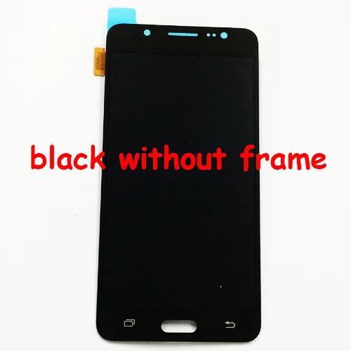 ЖК-дисплей для samsung Galaxy J5 J510 SM J510F J510FN J510M J510Y/DS+ кодирующий преобразователь сенсорного экрана в сборе - Цвет: black without frame