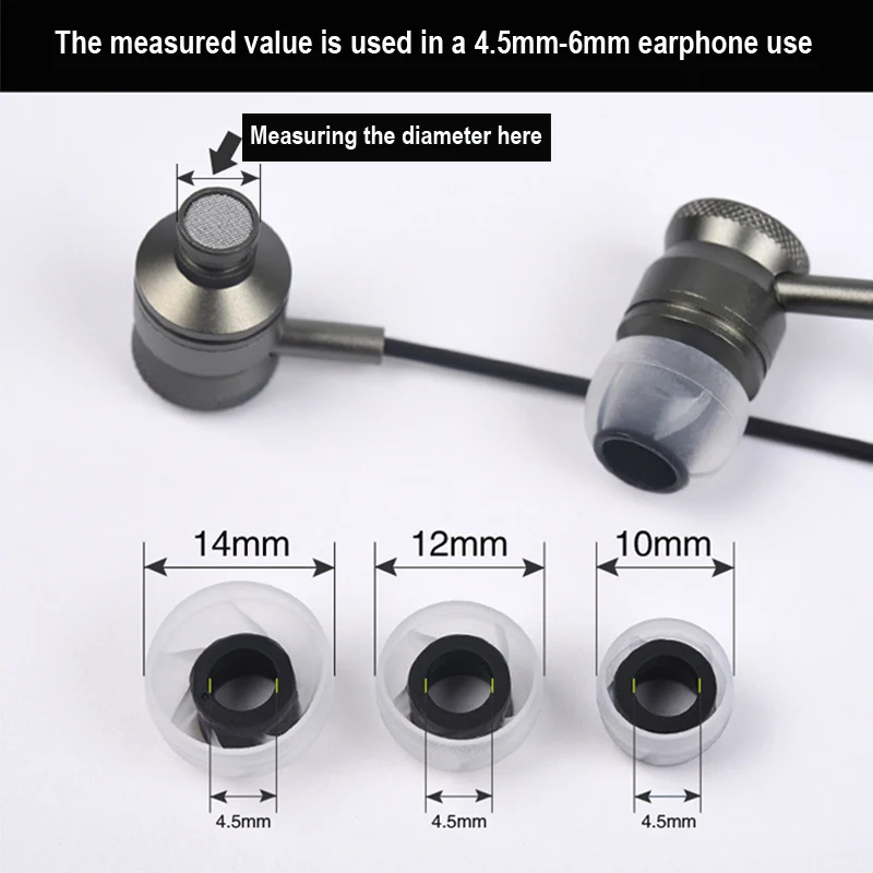 6 пар силиконовые вкладыши для наушников-вкладышей 4 5 мм | Электроника