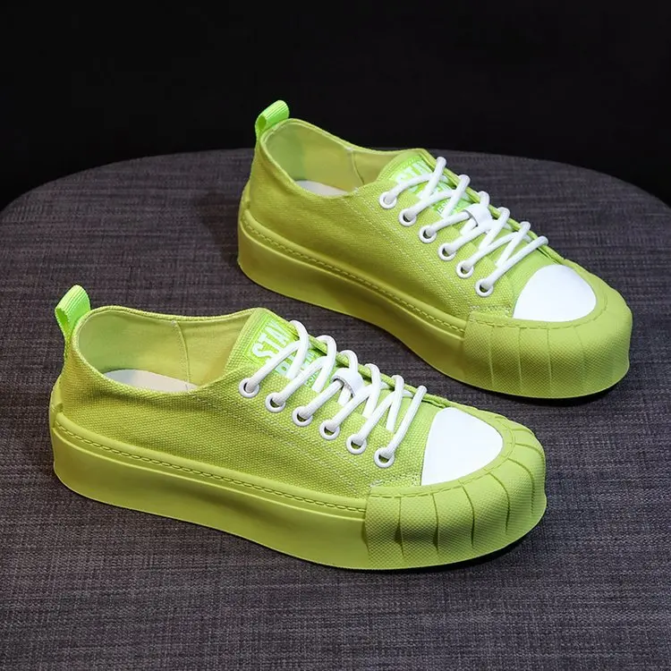 Летние модные милые женские туфли на плоской подошве Повседневная парусиновая