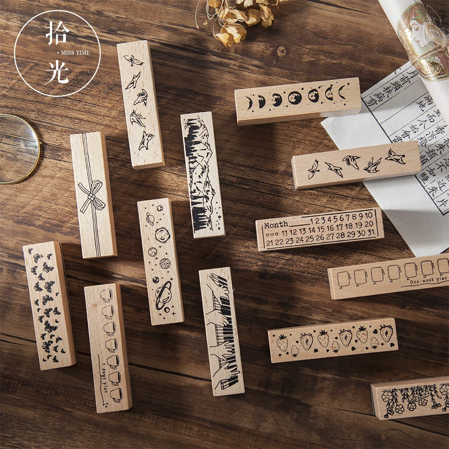 Тематическая открытка Planet Moon набор штампов для поделок скрапбукинга|Бейджи и