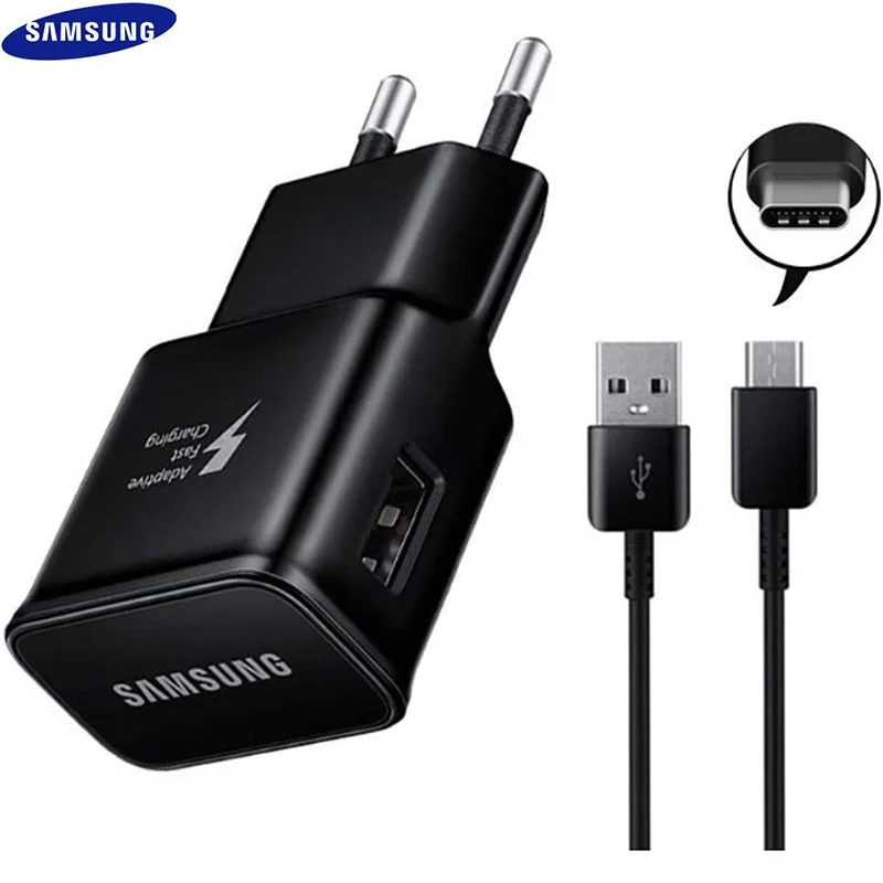 Usb адаптер для быстрой зарядки Samsung 9 В 1 67 А 15 Вт кабель Type C Galaxy S10 S10E S9 S8 Plus Note 8