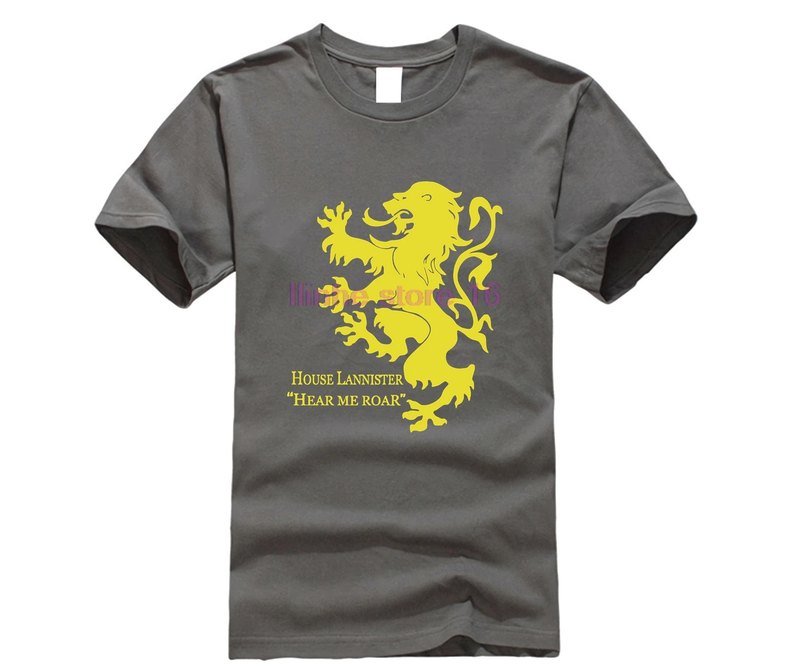 Футболка с короткими рукавами House Lannister Hear Me Roar Song Of Ice And Fire костюм из Джерси |