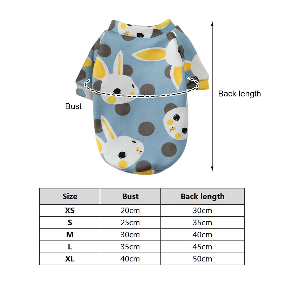 Зимняя теплая одежда для домашних животных с милым рисунком свитшот чихуахуа