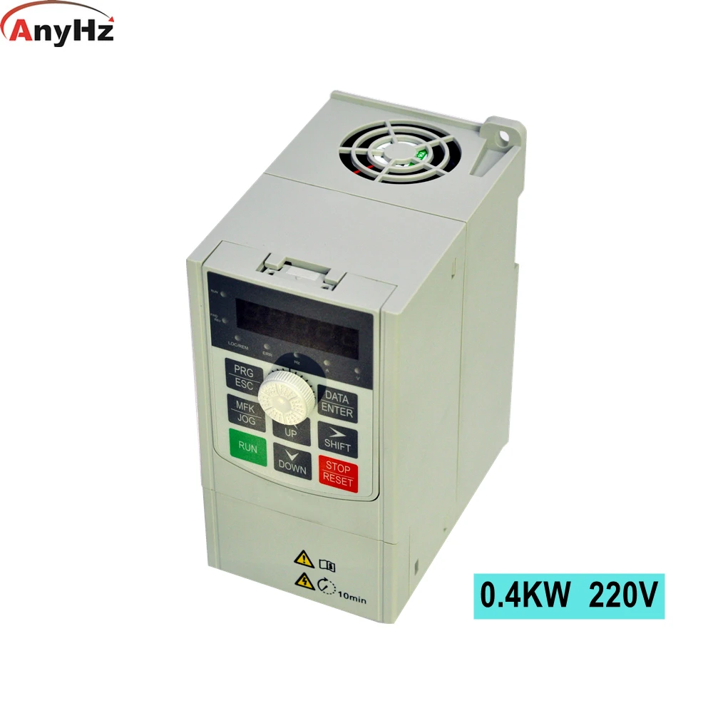 

Mini Size Single Phase Inverter 220V Input 0.4kW VFD Variable Frequency Drive 50Hz/60Hz 400W Motor Frequency Converter AC Drive