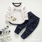 Модный зимний комплект одежды для маленьких мальчиков и девочек из 2 предметов, спортивный костюм для маленьких мальчиков, наряд, Детские повседневные спортивные костюмы, комплекты детской одежды