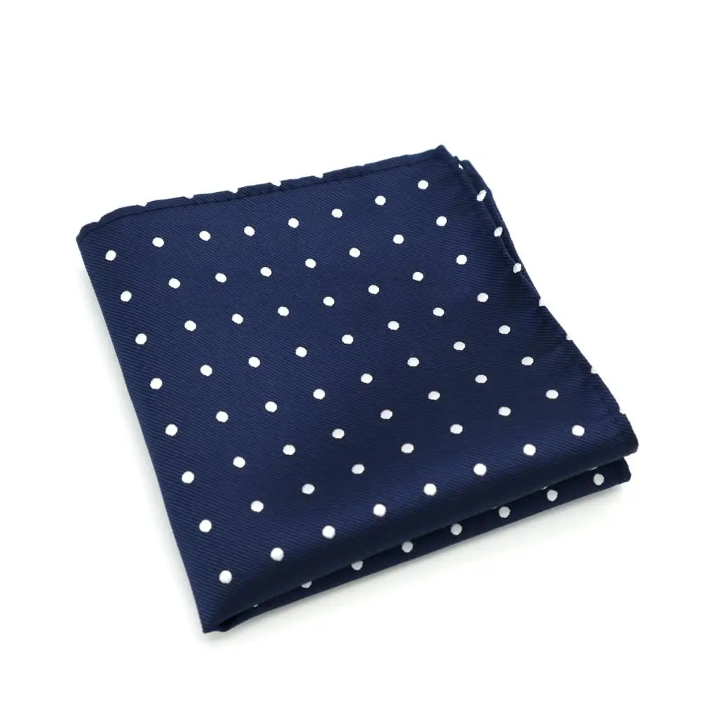 F021 POLKA DOTS 21-40 новые мужские шелковые платки Цветочные Пейсли карманные квадраты для костюмов пиджаки Свадебные вечерние деловые от 20 узоров - Цвет: F021 POLKA DOTS