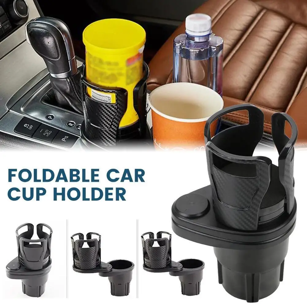 

Vehicle-mounted multifunctional rotating water cup holder Carbon fiber ashtray automobile beverage holder