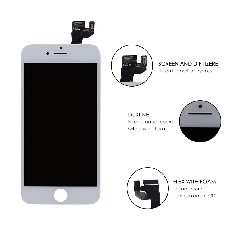 Полная сборка ЖК дисплей дигитайзер для iPhone 6S качество AAA lcd 3D сенсорный экран 6 Plus