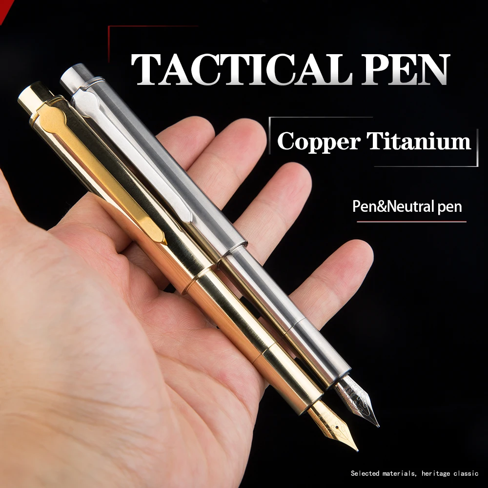 

Tactical Pen multi-function self-defense Broken Window copper-titanium non-slip portable tool pen