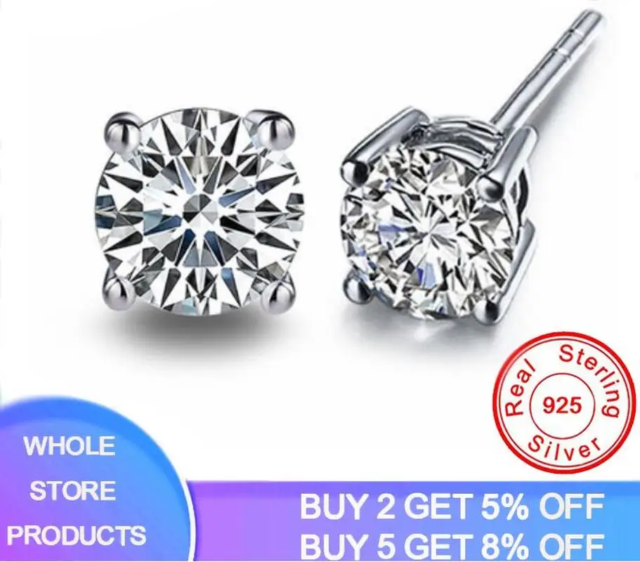 Модные ювелирные изделия 100% оригинальный 925 Изящные из серебра серьги с