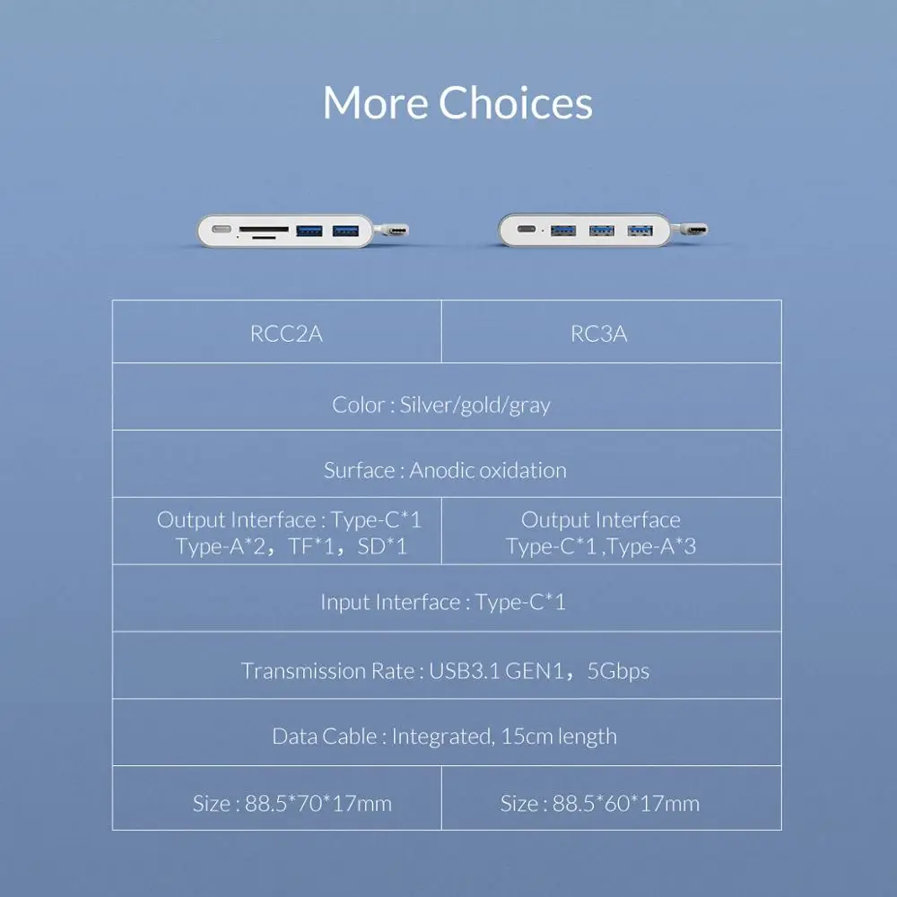 Концентратор USB C ORICO Разветвитель Type для нескольких 3 0 TF/SD PD зарядный адаптер док