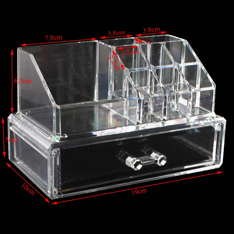 

Transparent Makeup Organizer Drawer Jewelry Storage Box Lipstick Storage Box Brush Storage Case Acrylic Makeup Storage