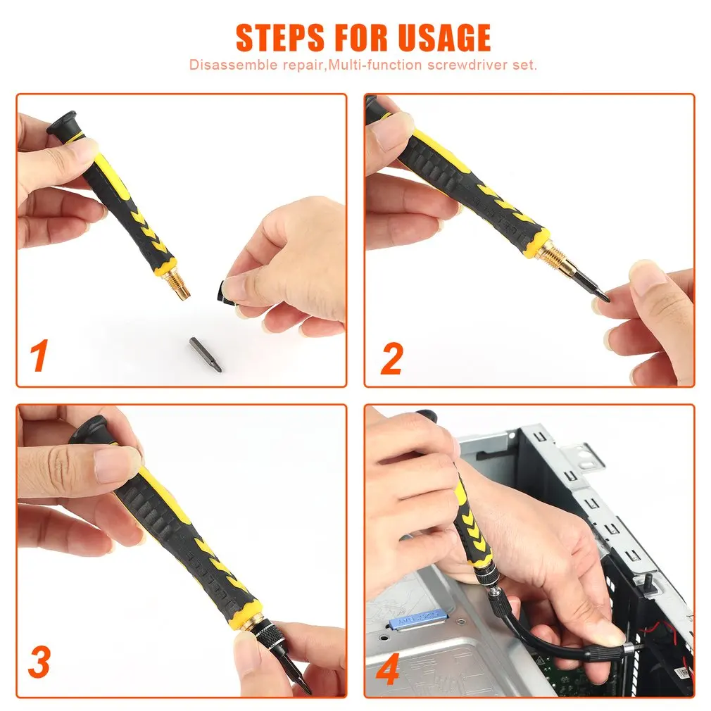 38pcs Portable Professional Multip Purpose Screwdriver Precision Anti Slip Handle Strong Magnetic Tips Repair Tool Kit | Наручные часы