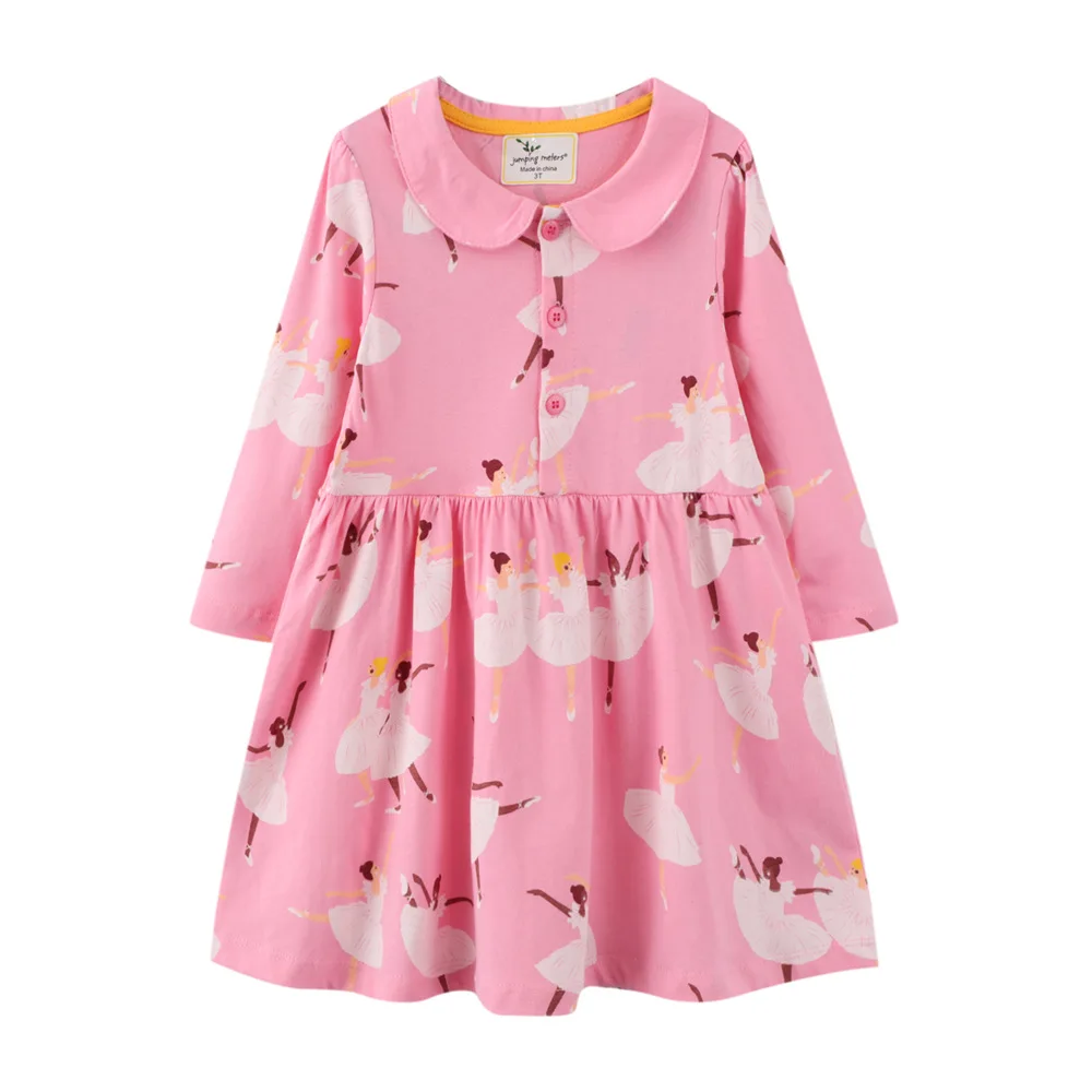 

Children's Skirts Girls Dresses 2022 Spring Girls Printed Cartoon Long Sleeve Dress Girls Casual Dresses