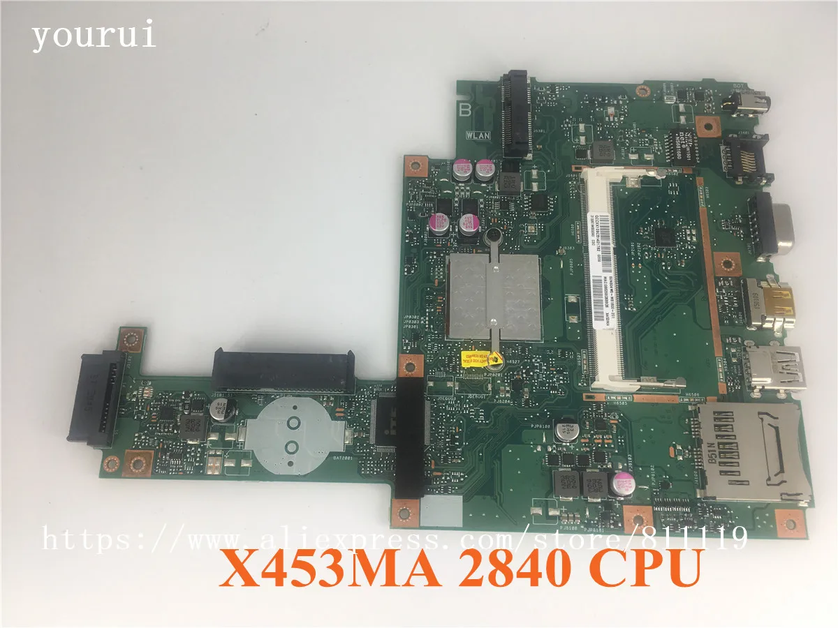 

Yourui для ASUS X453MA материнская плата для ноутбука REV 3. 0 N2830 полностью протестирована