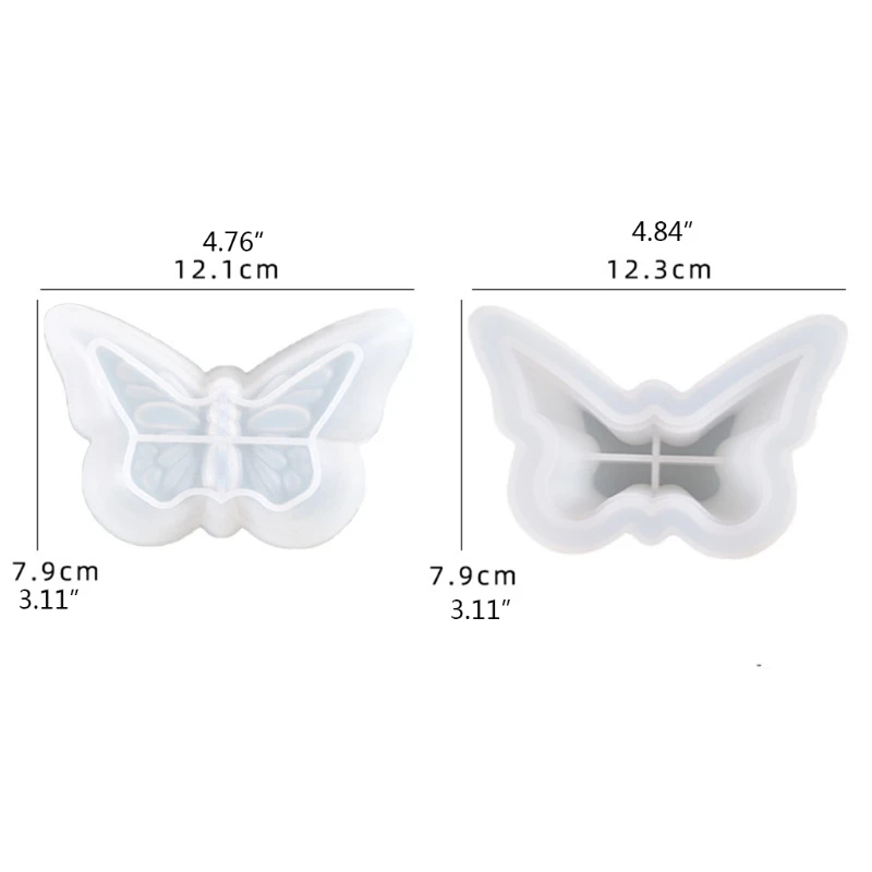 

Butterfly Storage Box with Lid Epoxy Resin Mold Bowl Dish Jewelry Holder Casting Silicone Mould DIY Crafts Ornaments Making Tool