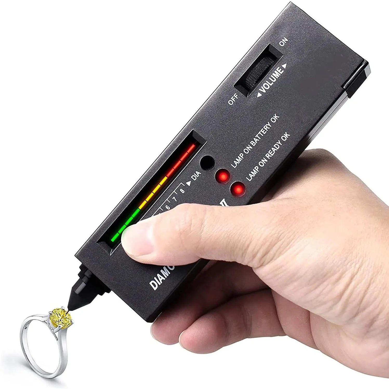 

Diamond Gems Tester Pen Portable Gemstone Selector Tool LED Indicator Accurate Reliable Jewelry Test Tool