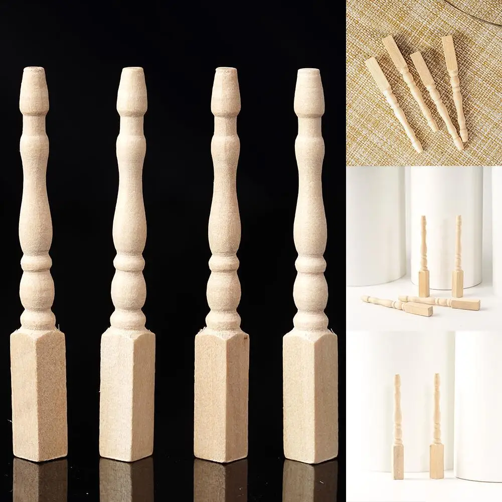 

4Pcs New Table Legs Model 1:12 Dollhouse Miniature Furniture Set For Childeren Quality High Wooden Toy GIft U6A3