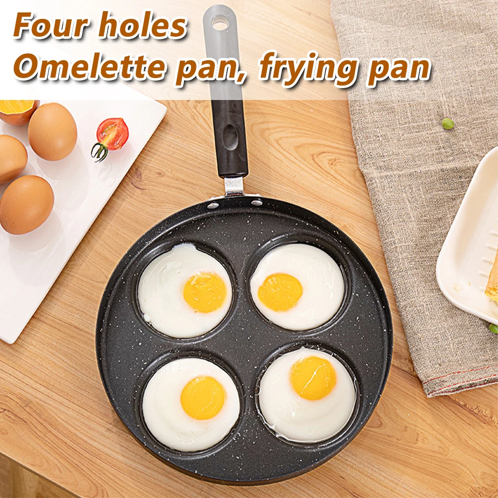 

Aluminum 4-Hole Egg Thickened Frying Pan Non-Stick Omelet Pan Non-stick Egg Pancake Cooker Breakfast Maker Kitchen Accessories